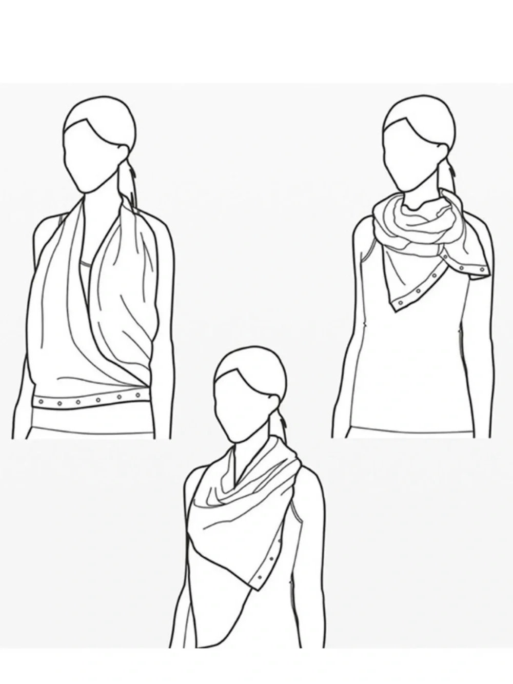 Lululemon Womens Vinyasa Scarf Snap Closure Reversible Wrap Cover Up Gray Marl